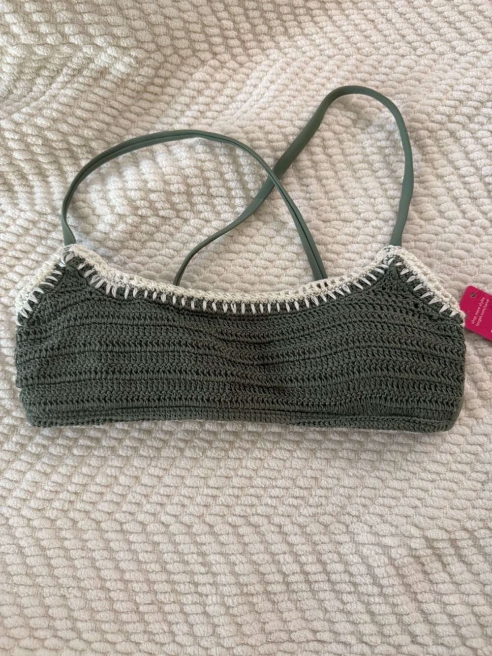 Green Crochet Bikini Top